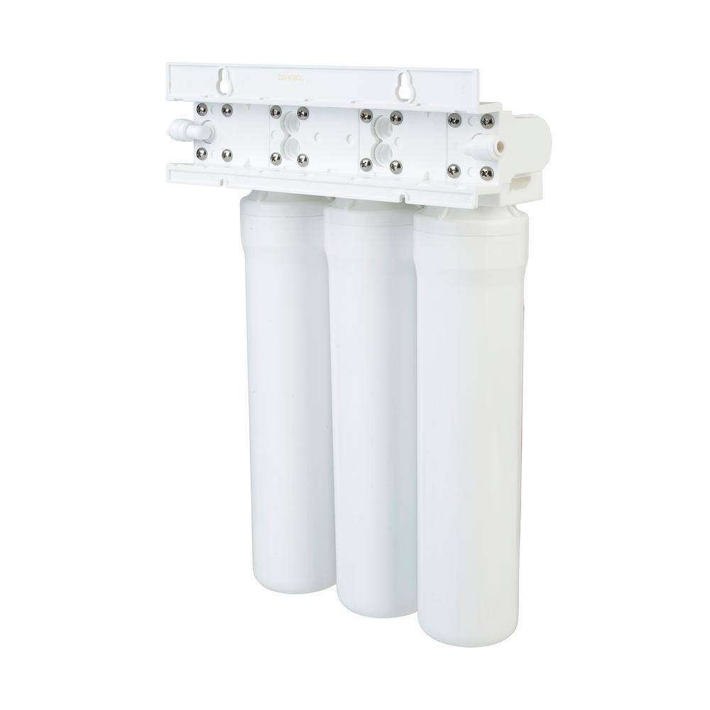 Brondell Coral 3 Stage WQA Gold Certified Undercounter Water Filtration System with Over 99% Lead Reduction in White UC300