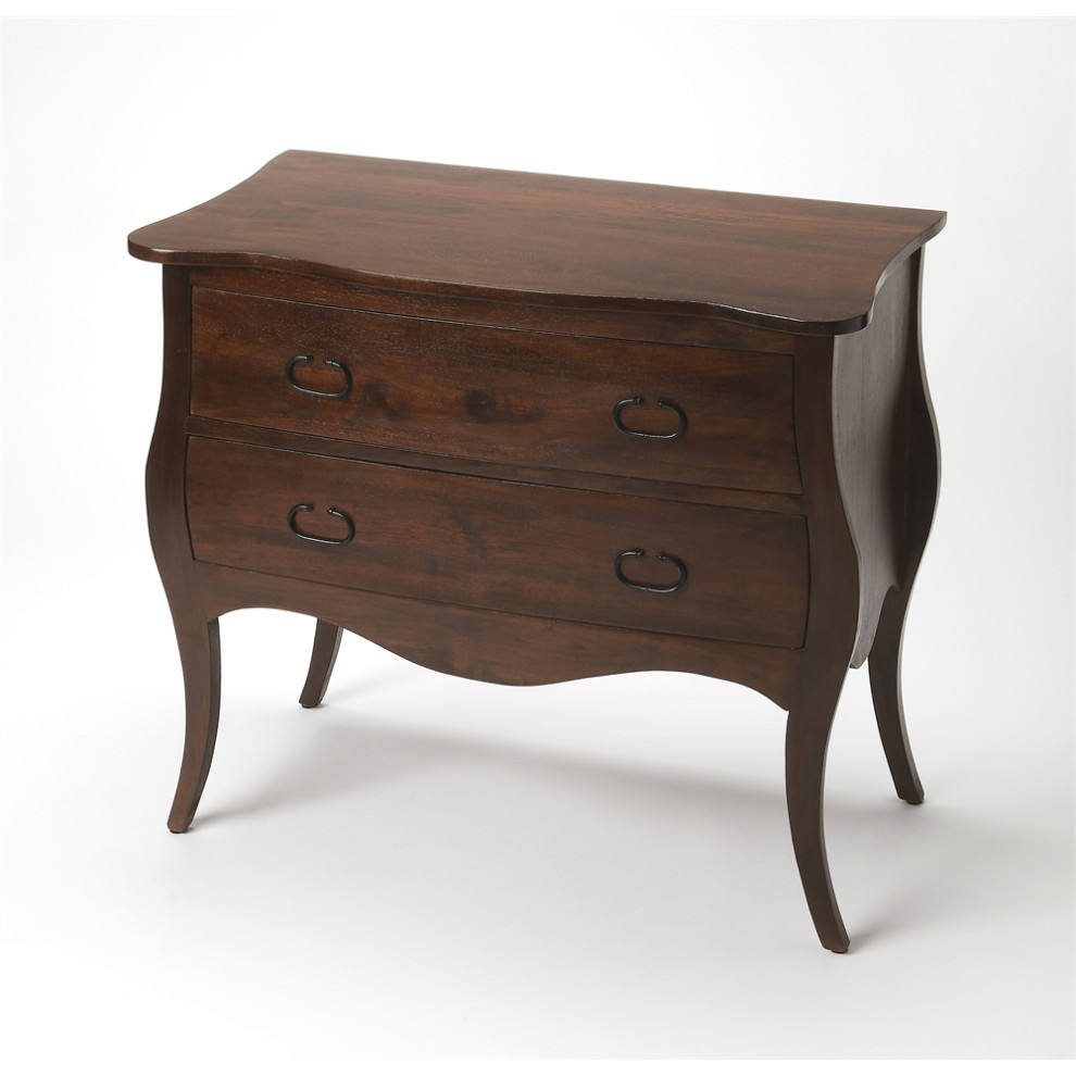 Rochelle Antique Walnut Drawer Chest   Traditional   Accent Chests And Cabinets   by BisonOffice  Houzz