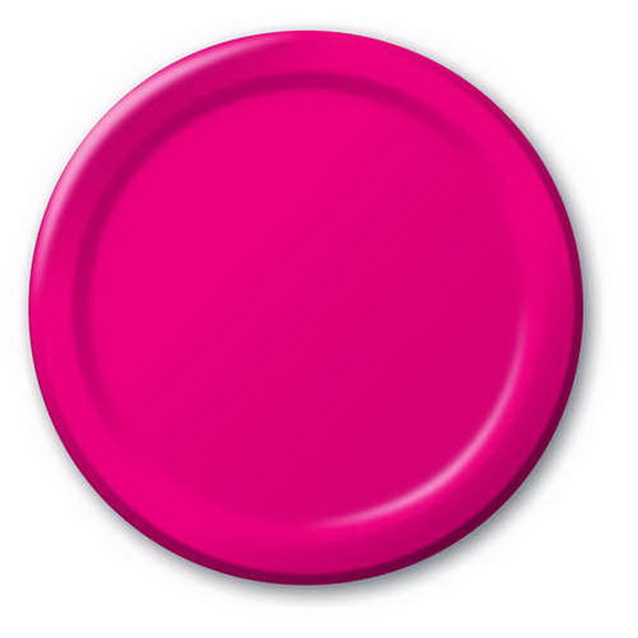 Creative Converting 47177B Hot Magenta Dinner Plat...