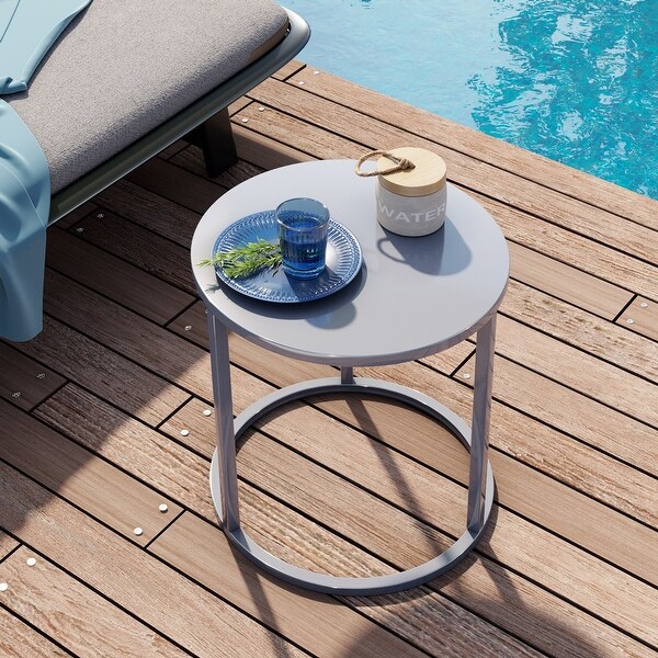 Pellebant Round Steel Side Table End Table