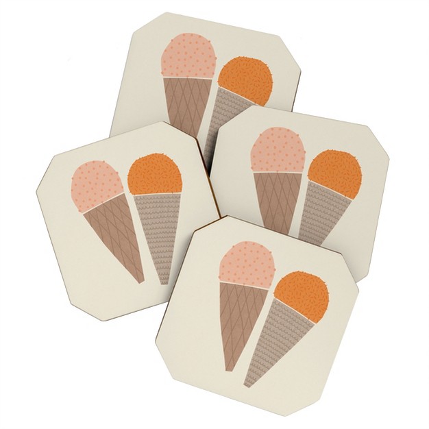 Alisa Galitsyna Gelato 1 Coaster Set Deny Designs