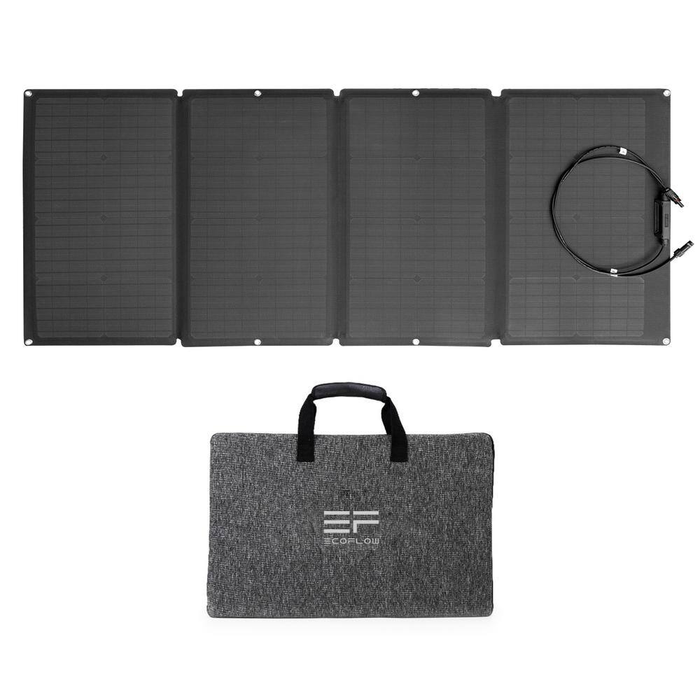 EcoFlow 160-Watt Portable Solar Panel Foldable Solar Charger Chainable for Power StationGenerator Waterproof for Outdoors EFSOLAR160W