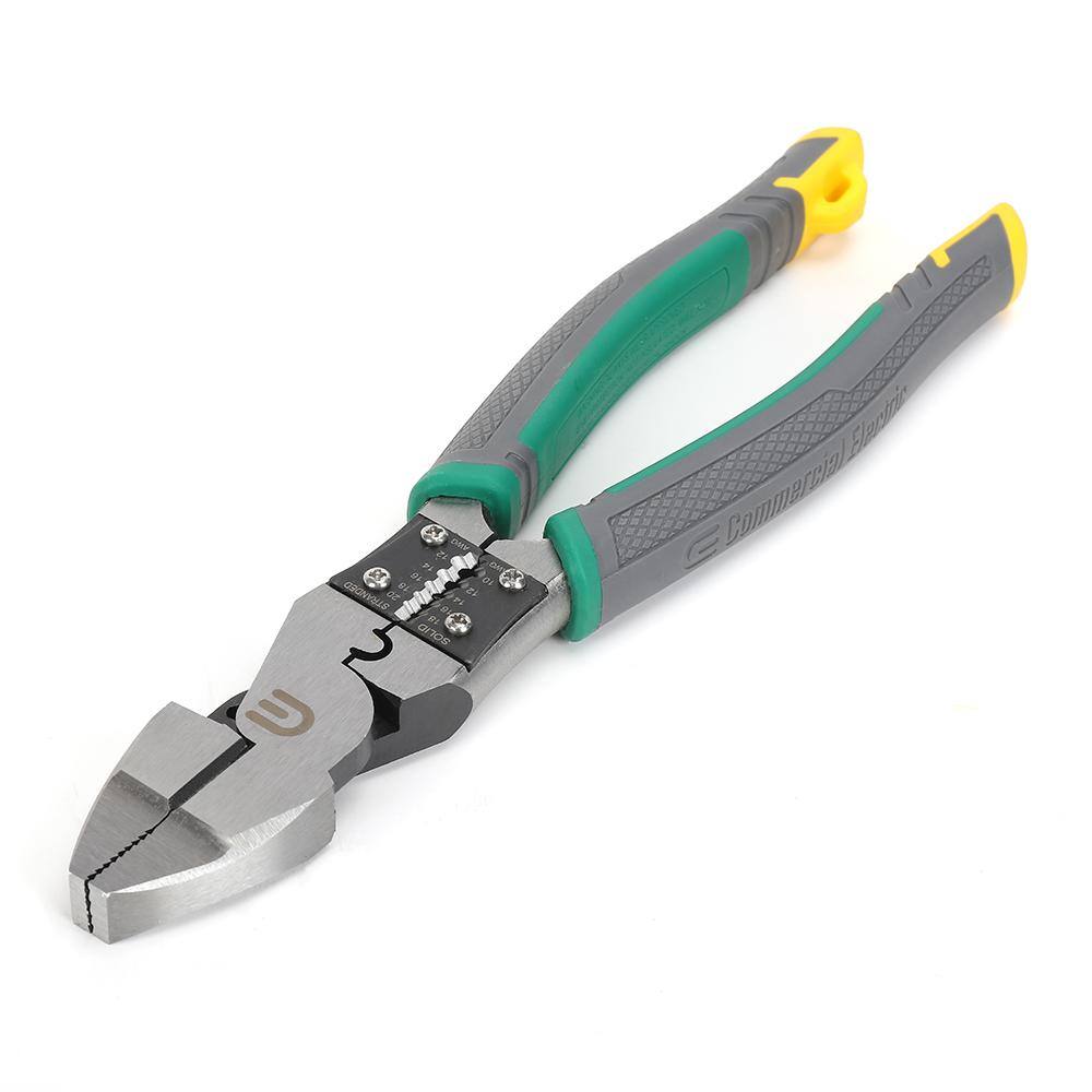 Commercial Electric 9 in. High-Leverage Multi-Purpose Linesman Pliers CE190204