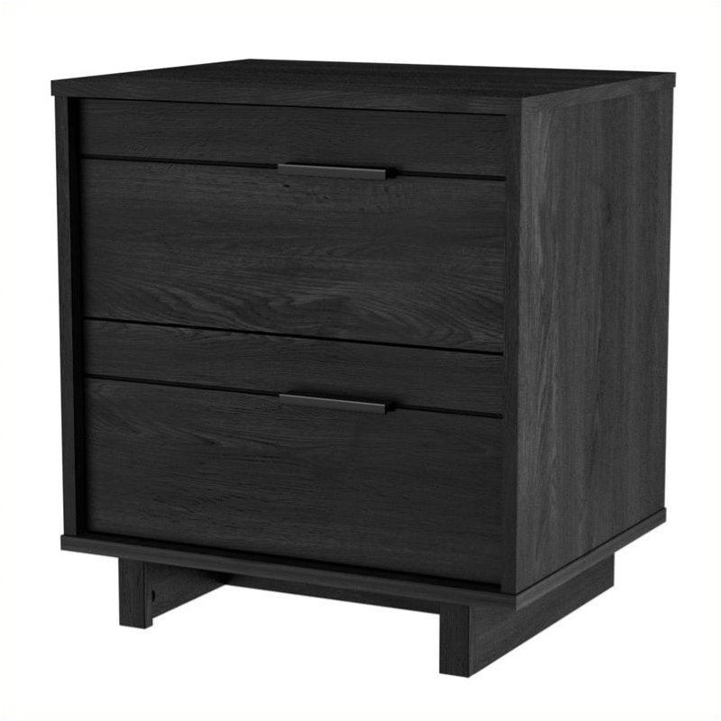 Home Square (Set of 2) Nightstand in Gray Oak