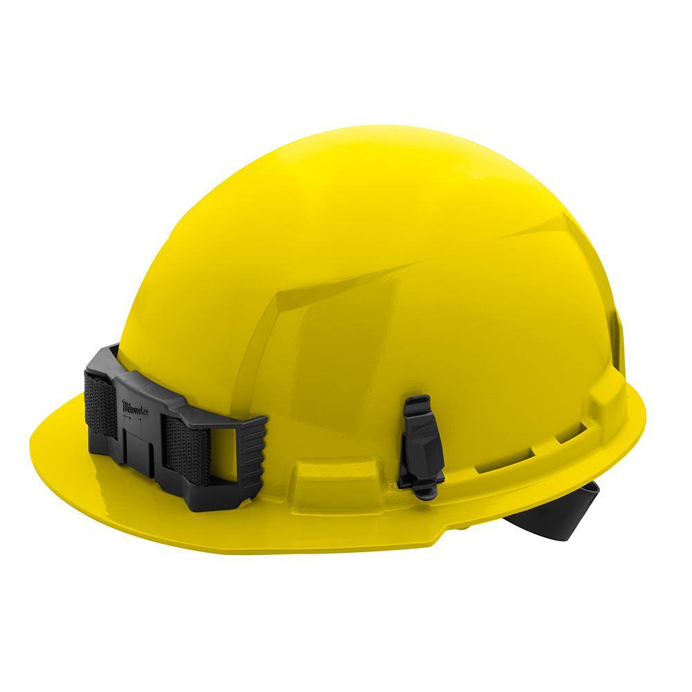 MW BOLT Yellow Type 1 Class E Front Brim Non-Vented Hard Hat with 4 Point Ratcheting Suspension 48-73-1102