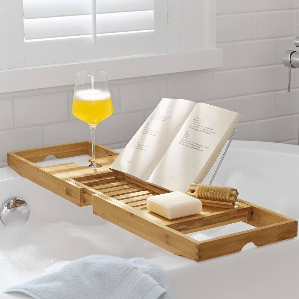 Redmon Expandable Bamboo Bath Caddy Tray 5454