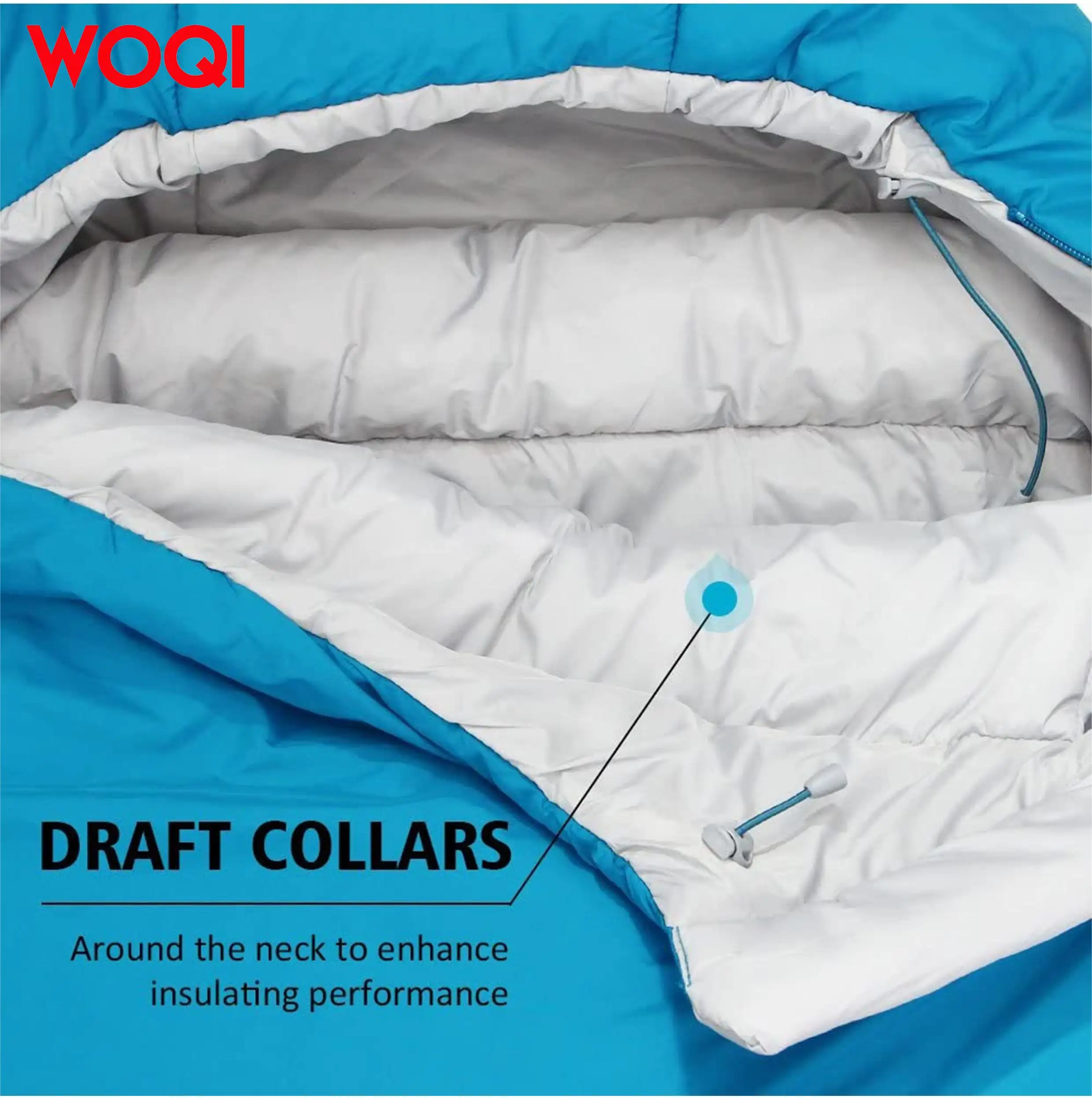 WOQI Backpacking lightweight Winter Camo sleeping bag with compression bag