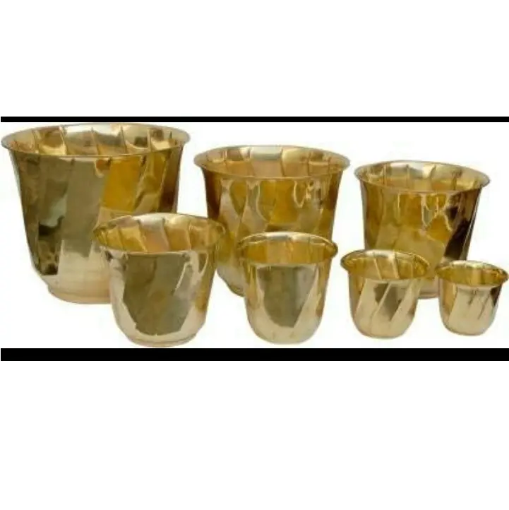 Best Quality Handmade Flower Planters And Vases Engraved Brass New Design Top Quality Metal garden planter