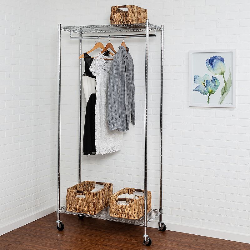 Heavy-Duty Rolling Garment Rack