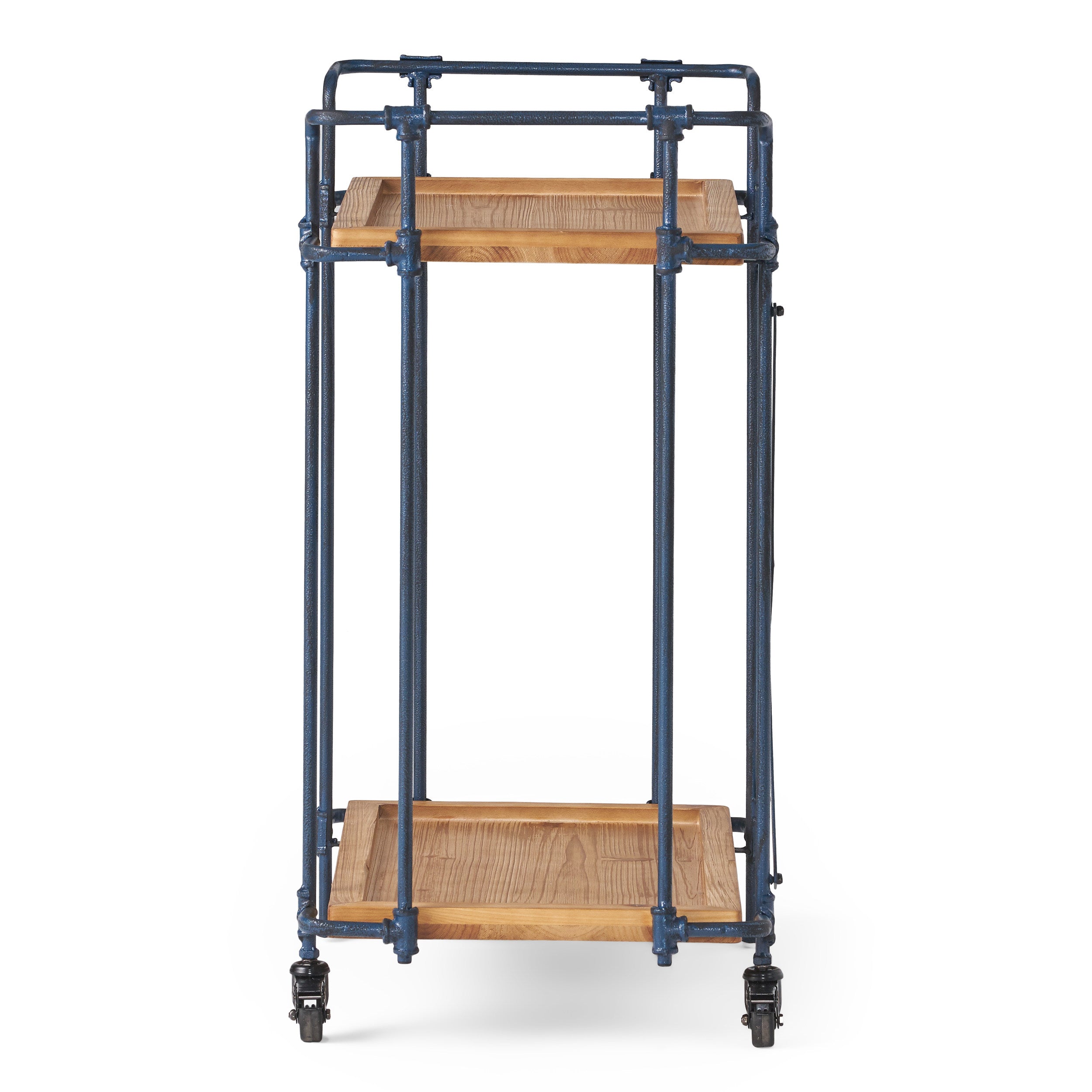 Samara Outdoors Natural Wood Finish Fir Wood and Iron Bar Cart