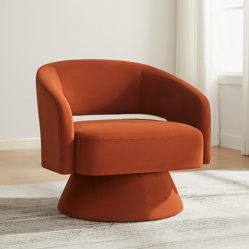 Jamie Swivel Fabric Accent Chair