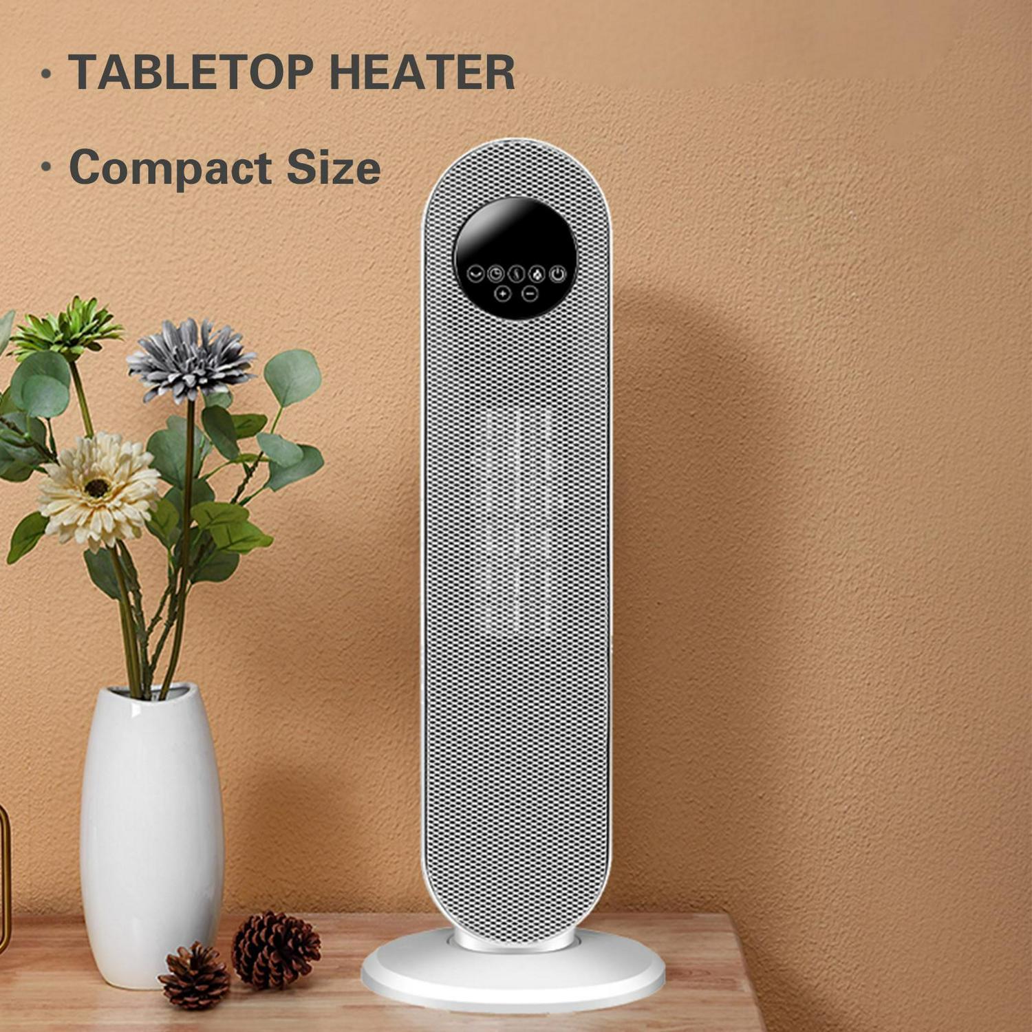 Vebreda 1500W Ceramic Space Heater Electric Tower Heater with Remote， White