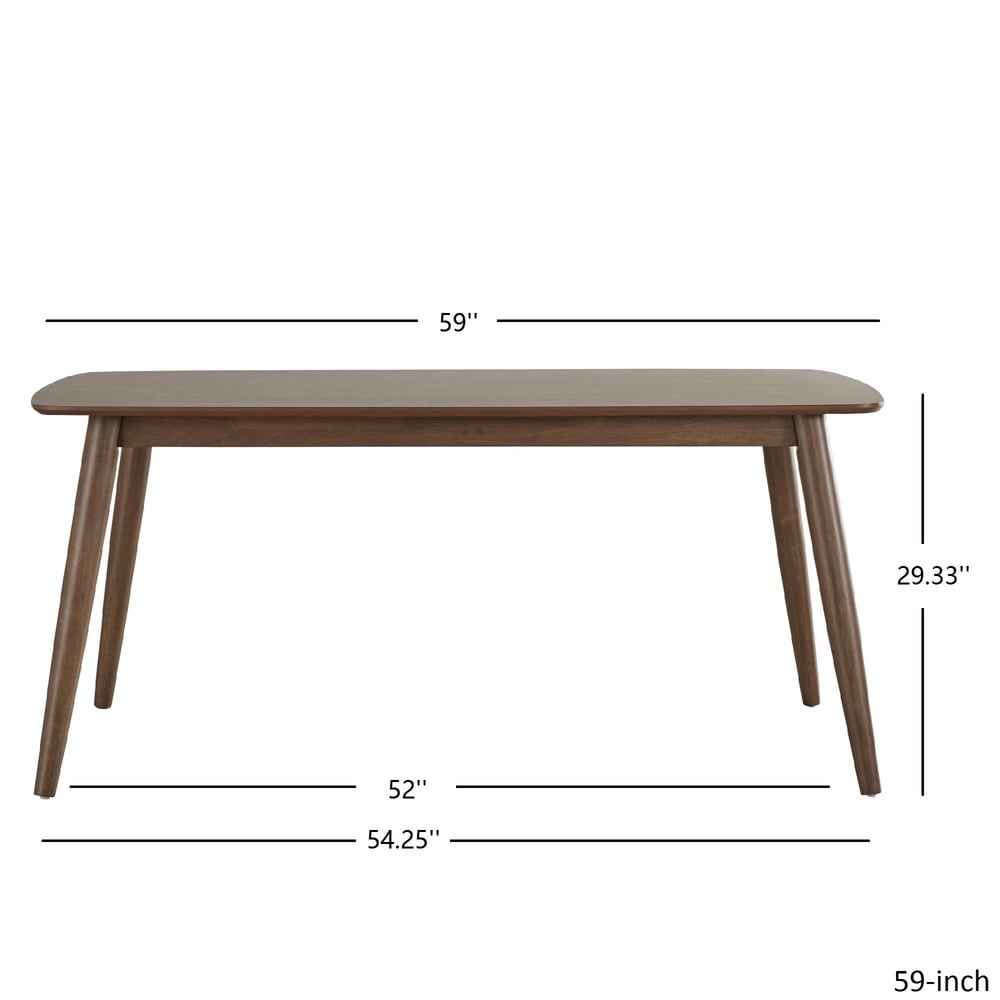 Norwegian Danish Modern Chestnut Tapered Dining Set by iNSPIRE Q Modern