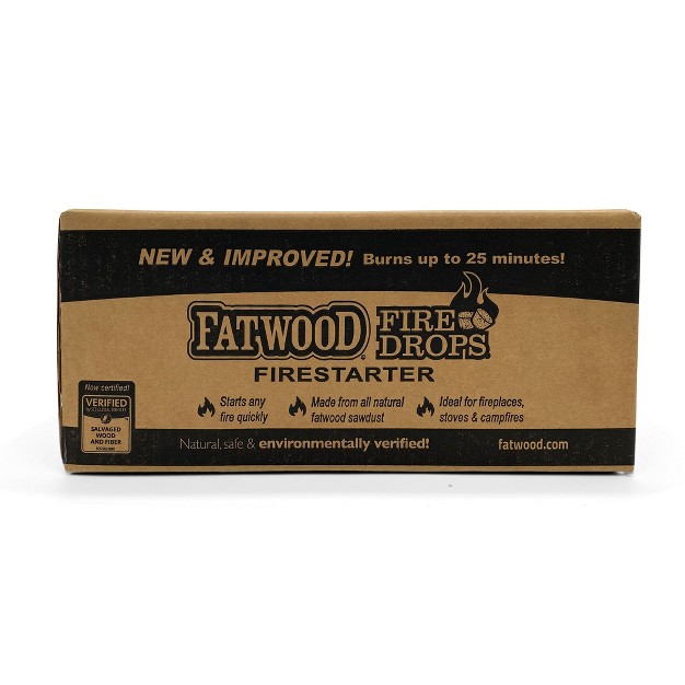 Betterwood Products Firedrop Safe And Nontoxic All Natural Fatwood Firestarters For Woodstoves Fireplaces Firepits Grills And Campfires 48 Pack