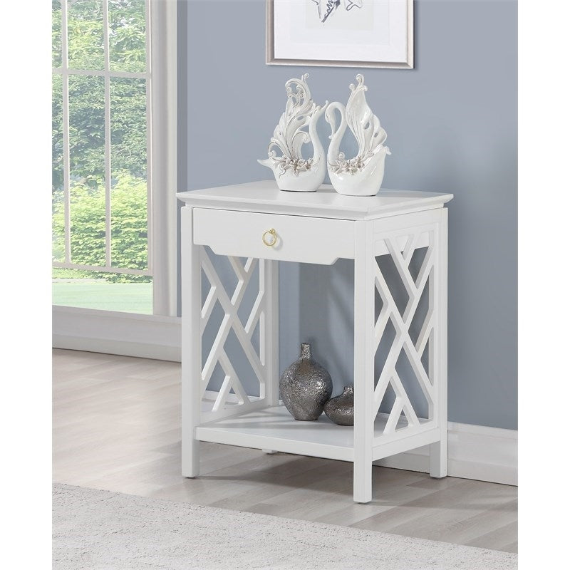 Comfort Pointe (Set of 2) Modern Night Stand in White