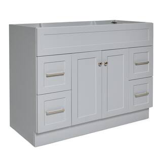 ARIEL Hamlet 42 in. W x 21.5 in. D x 33.5 in. H Bath Vanity Cabinet Only in Gray F043S-BC-GRY