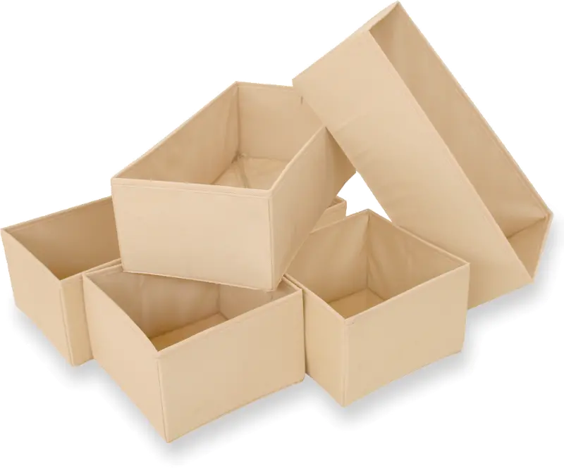 Modern Beige Drawer Organizers， 5 Pack- South Shore