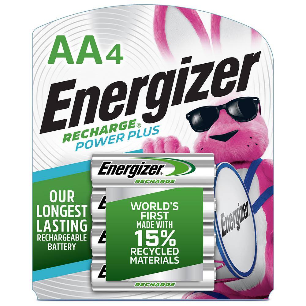 Energizer Power Plus Rechargeable AA Batteries (4 Pack) Double A Batteries NH15BP-4