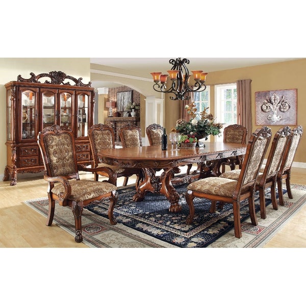 Wooden Dining Table in Antique Oak Finish - Antique Oak