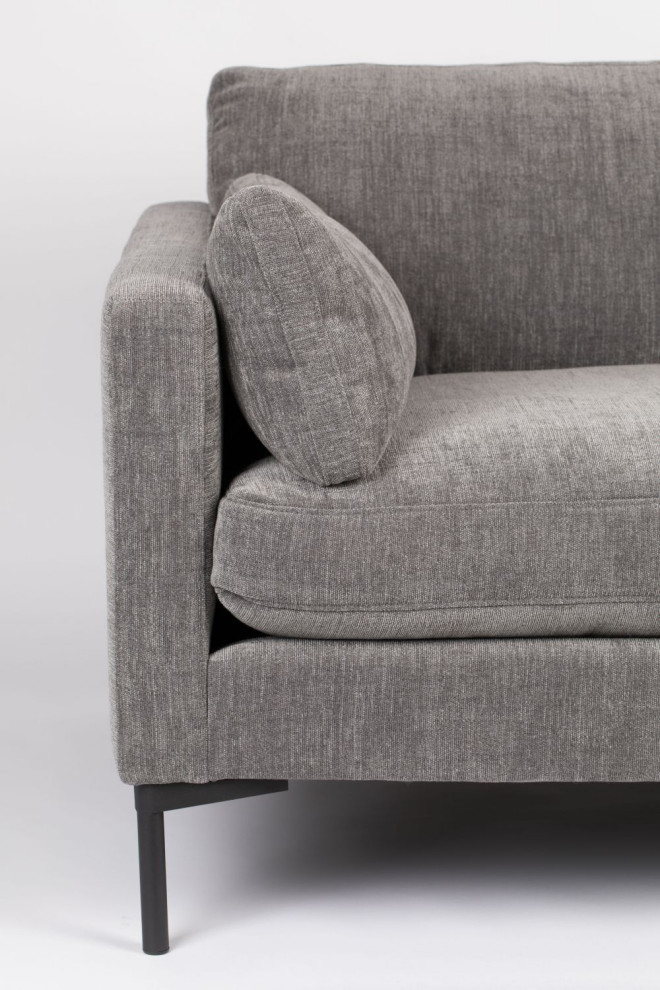 Dark Gray Upholstered Loveseat  Zuiver Summer   Midcentury   Loveseats   by Luxury Furnitures  Houzz