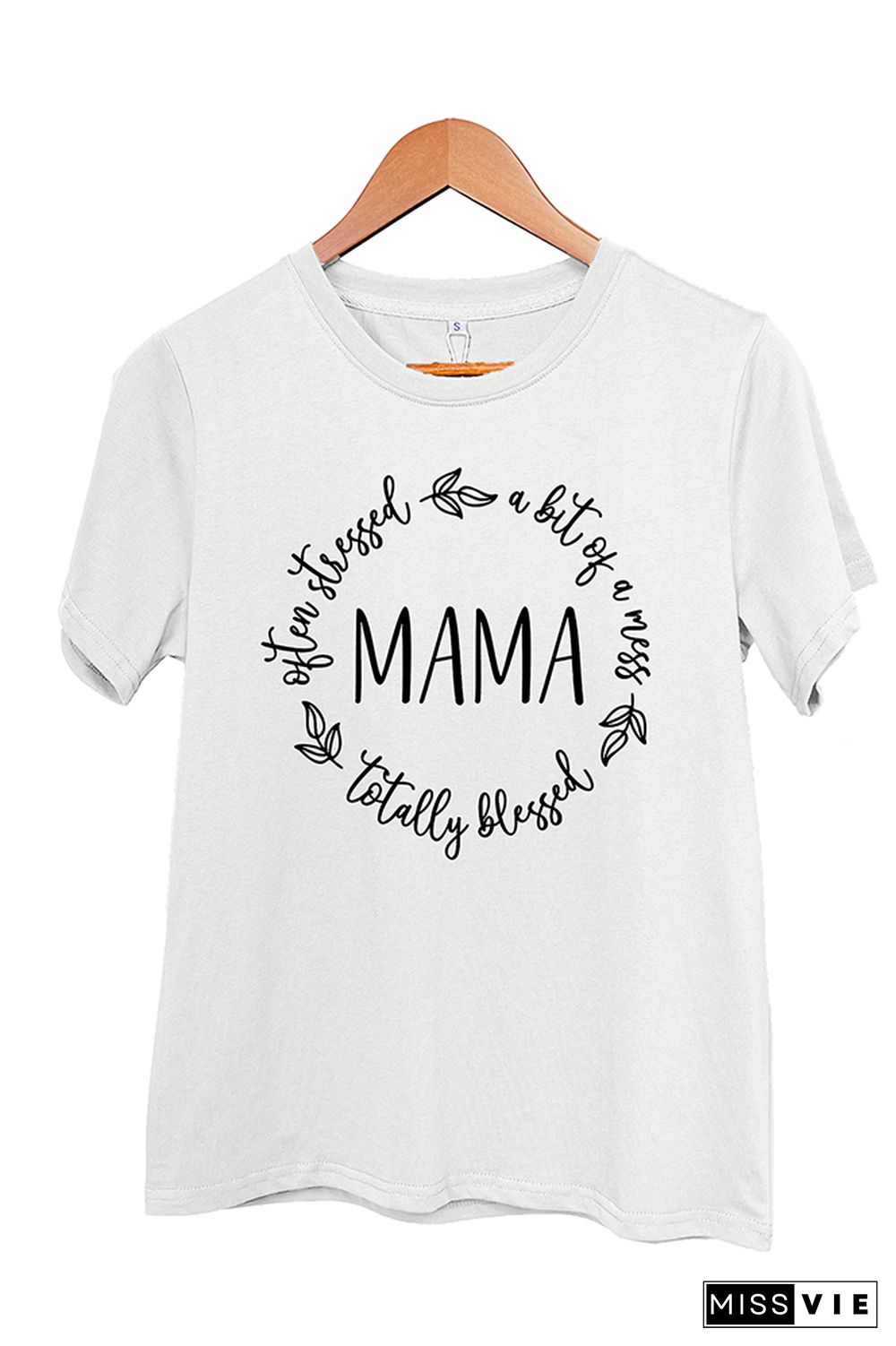 Blessed Stressed and a Mess MAMA Short Sleeve Graphic Tee Wholesale