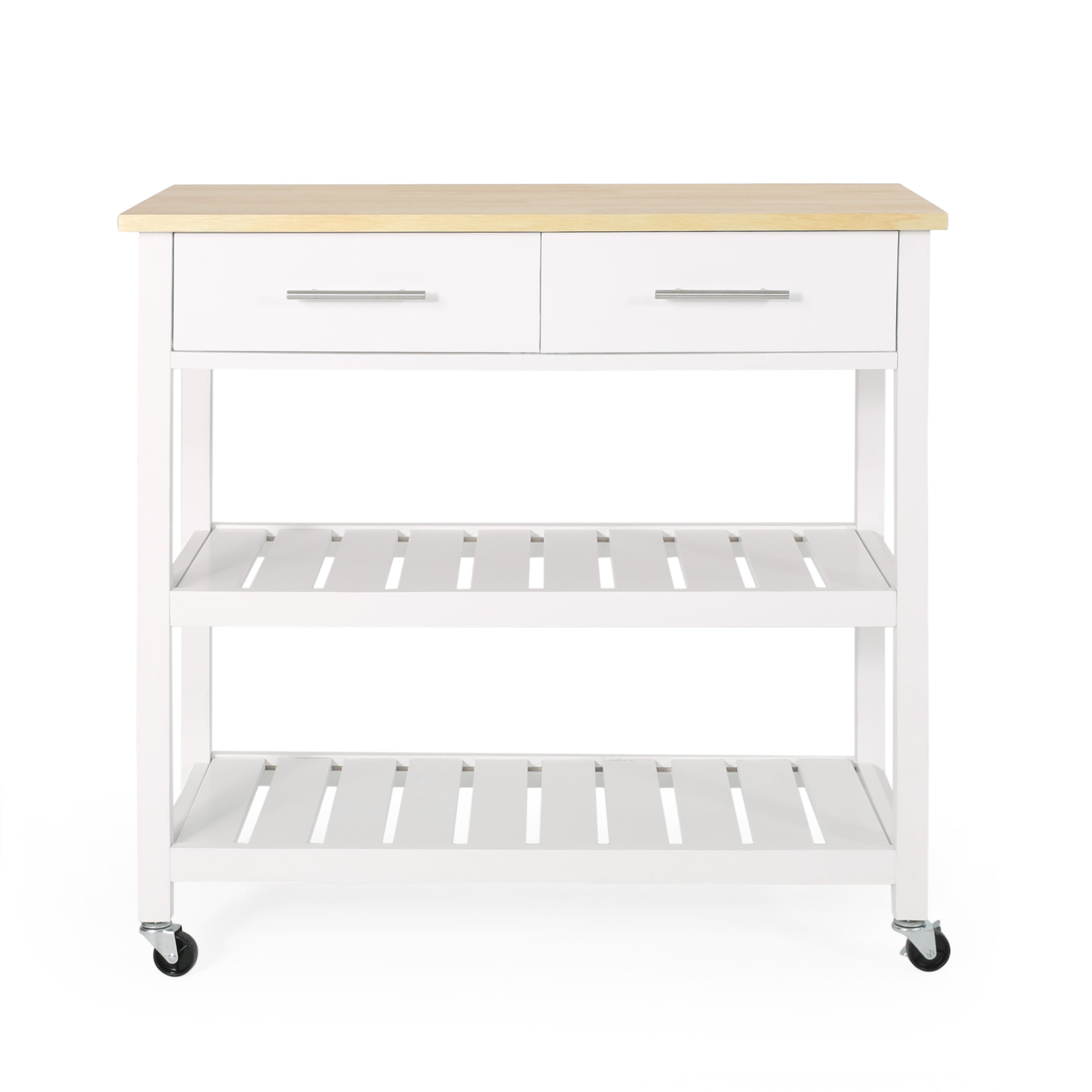 Enon Contemporary Kitchen Cart with Wheels