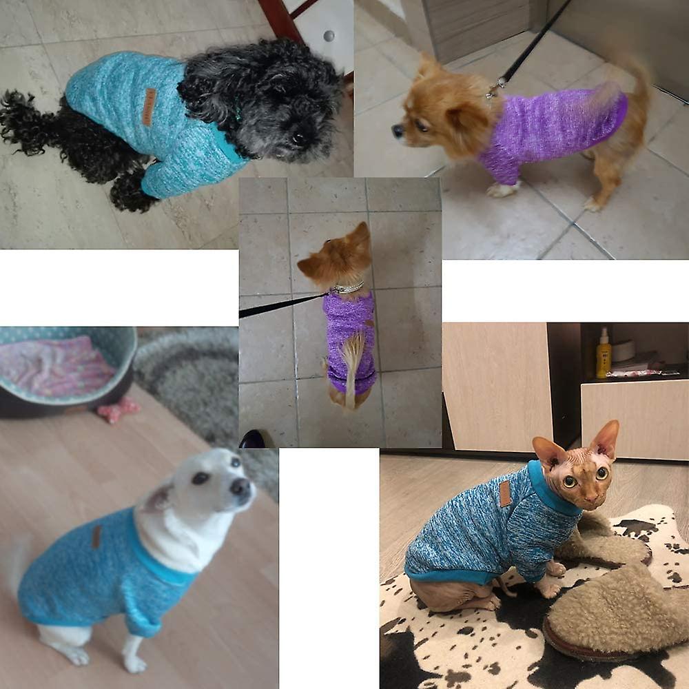 Puppy Clothes， Puppy Soft Thick Warm Autumn Coat Cat Windproof Dog Knit Sweater Winter Clothes Set For Puppy Chihuahua， Yorkshire， Terrier， Poodle (xs