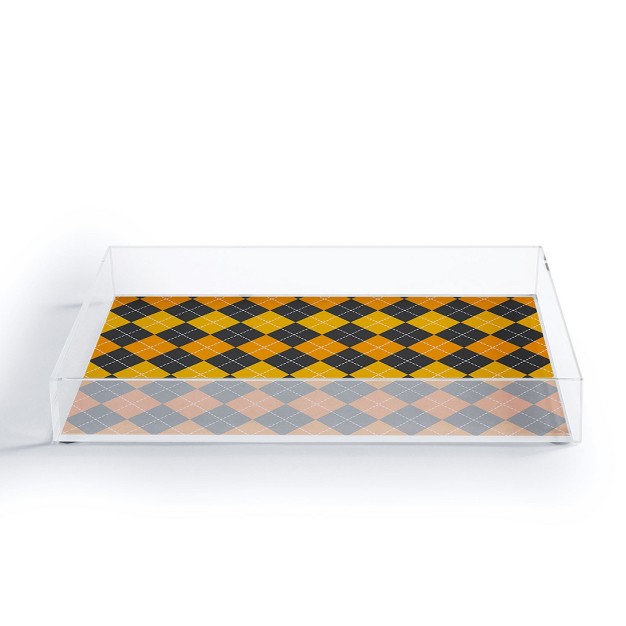 Avenie Halloween Collection Argyle Acrylic Tray Deny Designs