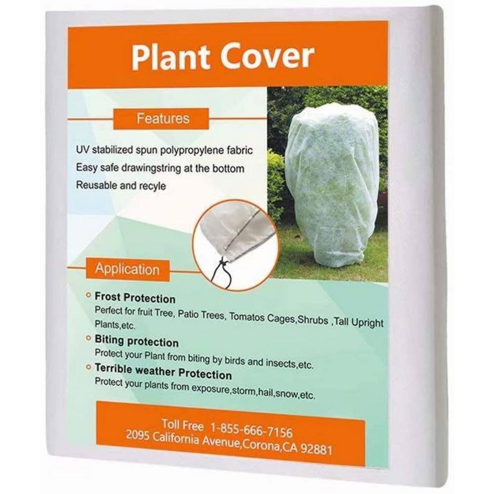 Agfabric 84 in. x 72 in. 0.95 oz. Plant Covers Freeze Protection for Season Extension and Frost Protection E098472WC