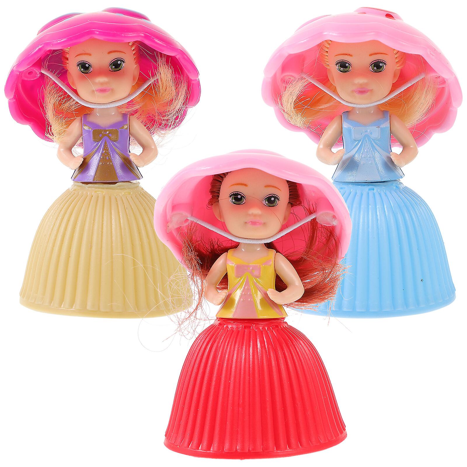 3pcs Mini Cupcake Surprise Cupcake Doll Gift Toys (random Color And Style)