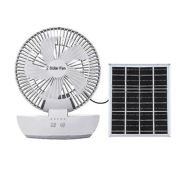 Mini Dc6v Solar Fan Night Light Table Top Type Household   Usb Phone Rechargeable Battery Fan Dropsh