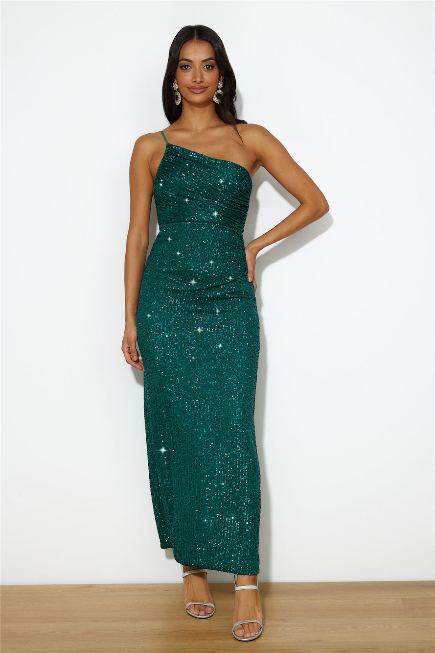 Super Stars Maxi Dress Emerald Green