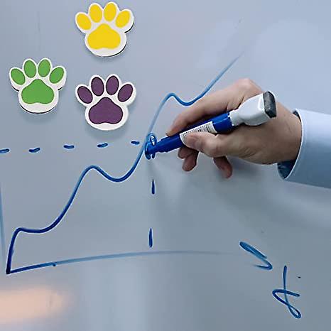 10pcs White Board Erasers Magnetic Dry Erase Eraser Dog Paw Shape Chalkboard Eraser Reusable Dry Erase Board Erasers For Home School Office