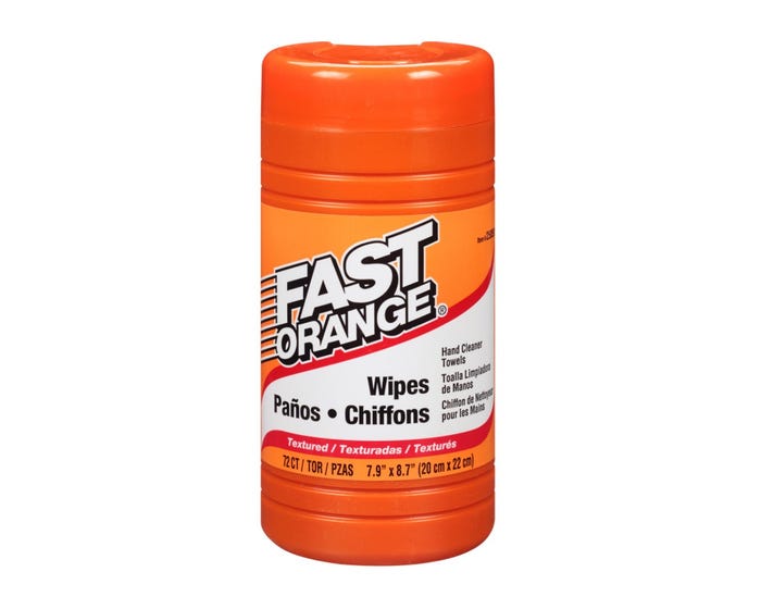 Fast Orange Hand Cleaner， Wipes， 72 ct. - 25051