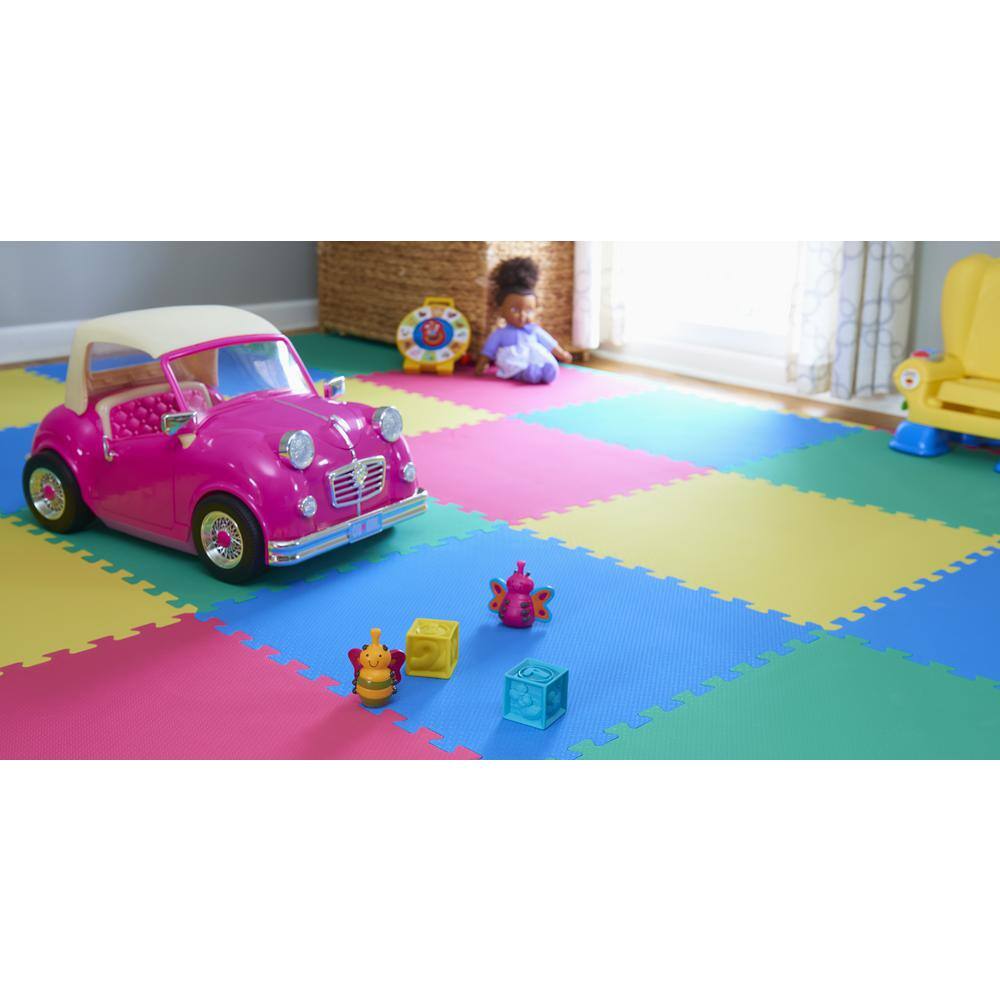 TrafficMaster Primary Pastel 24 in. W x 24 in. L x 0.5 in. Thick Foam Exercise\Gym Flooring Tiles (4 Tiles\Case) (16 sq. ft.) 24121HDUS