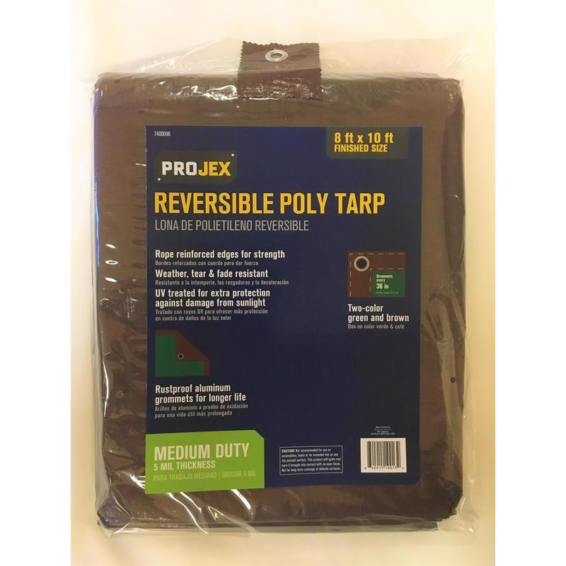 POLY TARP 8X10' BRN/GRN