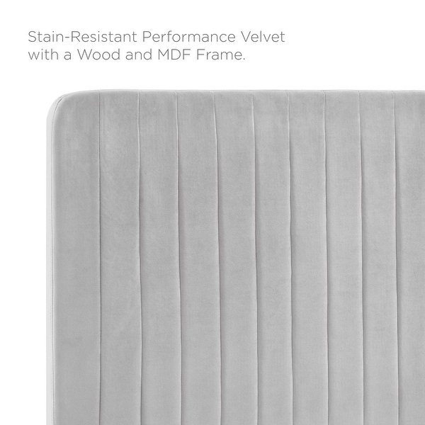 Milenna Channel Tufted Performance Velvet Twin Headboard - - 34422246