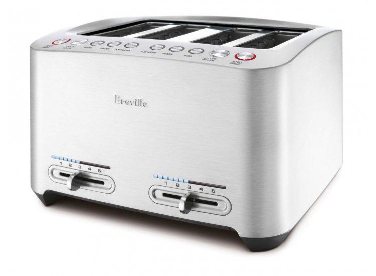 Breville Die-Cast Silver 4-Slice Smart Toaster