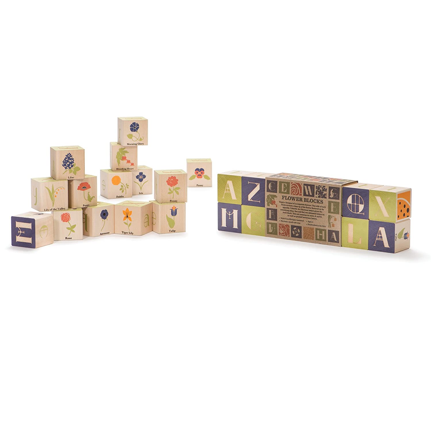 Flower Wooden Blocks by Uncle Goose