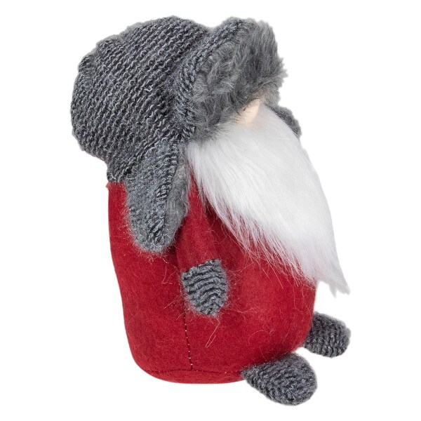 8.25 LED Lighted Red and Gray Gnome Christmas Figure