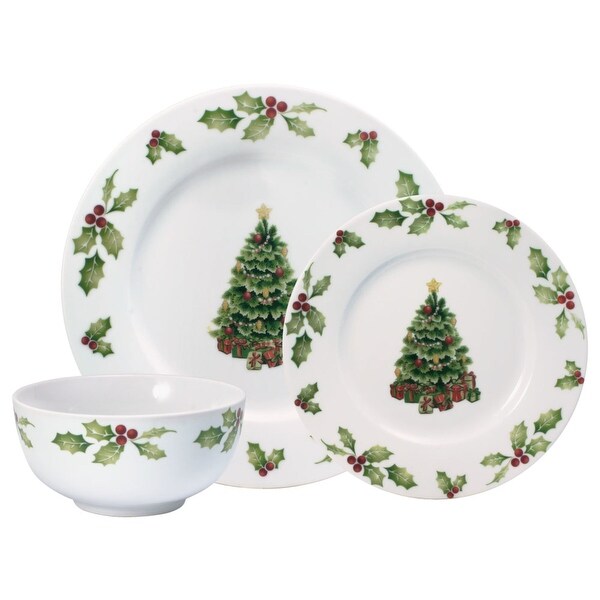 Pfaltzgraff Christmas Day 24 Piece Dinnerware Set，Service for 8