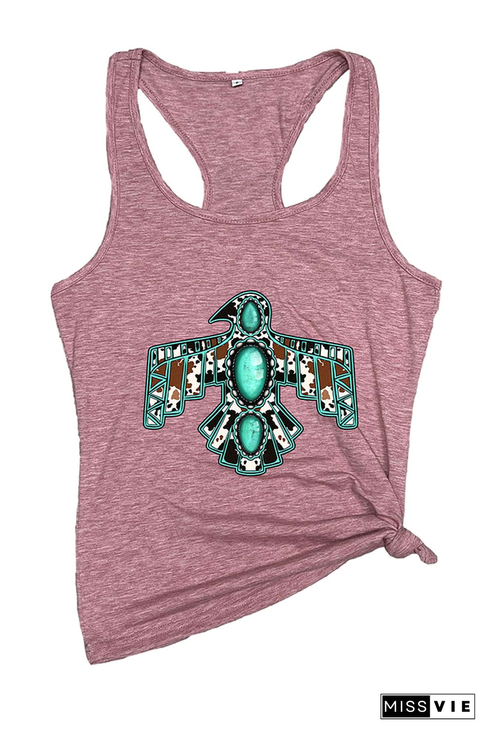 Cowhide Turquoise Thunderbird Tank Top Wholesale