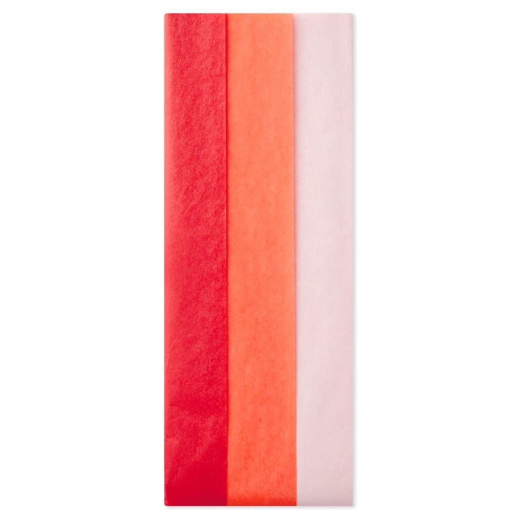 Hallmark  Dark Orange/Coral/Light Pink 3-Pack Tissue Paper, 12 sheets