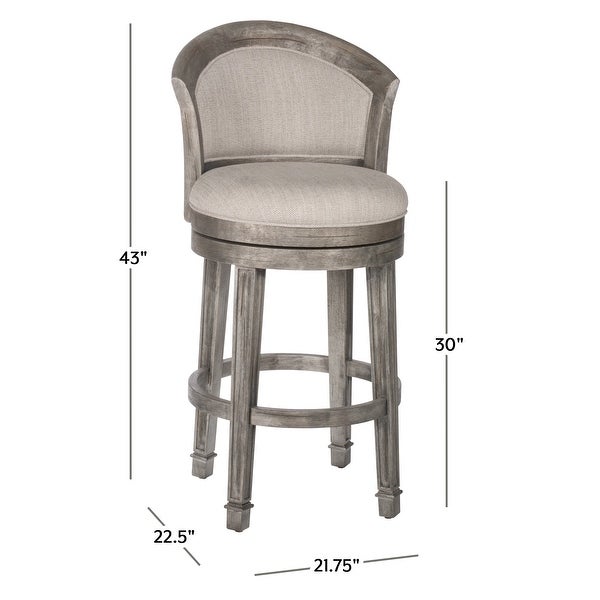 Hillsdale Furniture Monae Wood Upholstered Swivel Stool