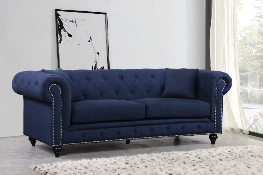 Chesterfield Velvet Sofa   Traditional   Sofas   by Meridian Furniture  Houzz