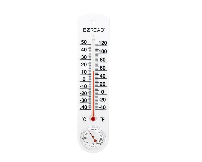 EZ Read Vertical Thermometer w/Hygrometer 840-0051