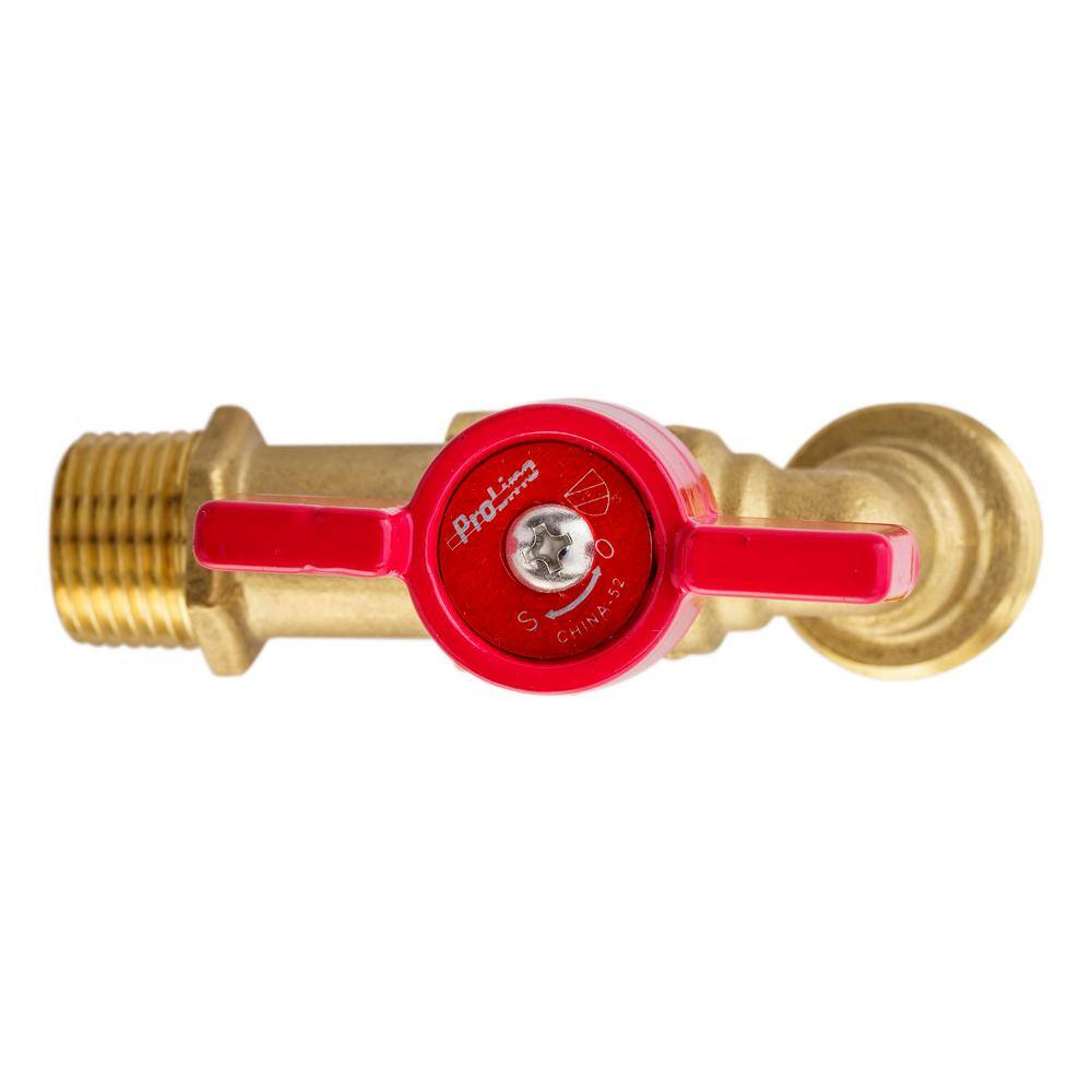 ProLine Series 12 in. x 34 in. Brass MPTSWT x MHT Quarter-Turn Hose Bibb 103-023HN