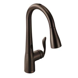 MOEN Arbor Single-Handle Pull-Down Sprayer Touchless Kitchen Faucet with MotionSense in Oil Rubbed Bronze 7594EORB