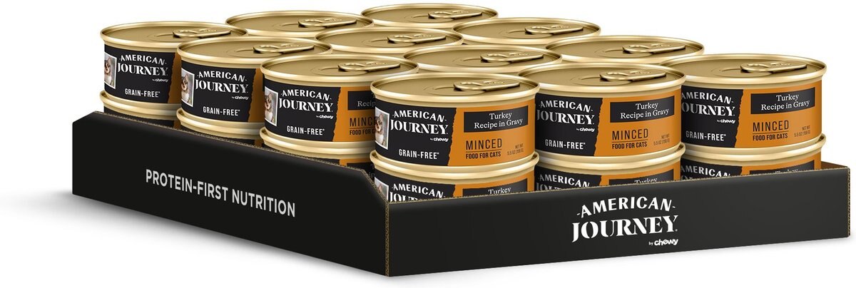 American Journey Minced Turkey Recipe in Gravy Grain-Free Canned Cat Food