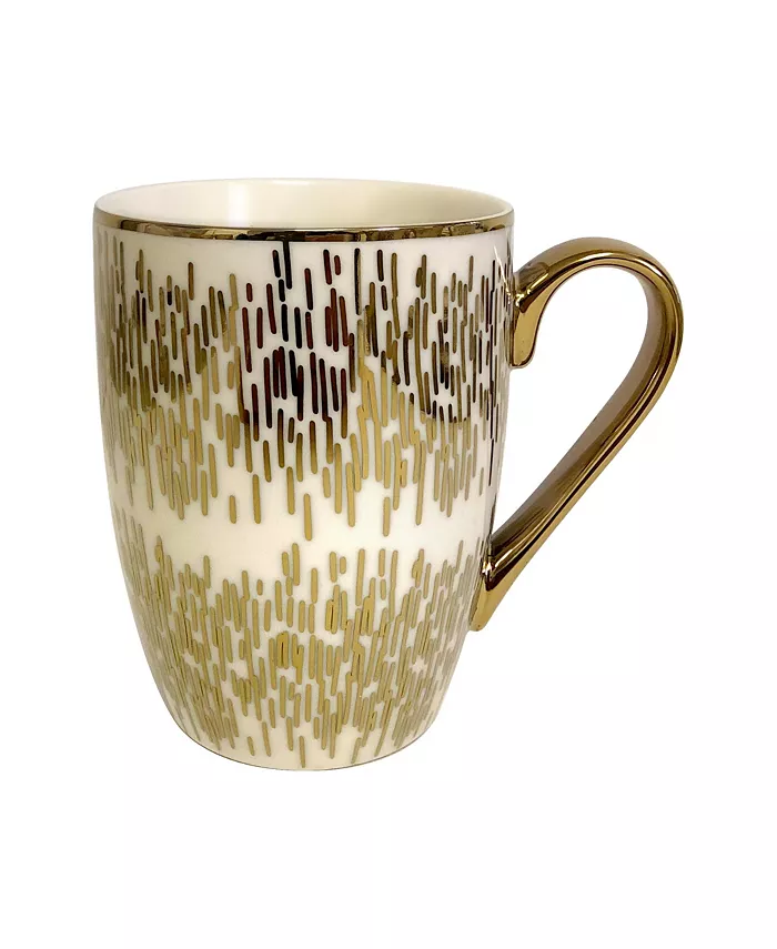 Certified International Matrix 6-Pc. Gold Plated Mugs